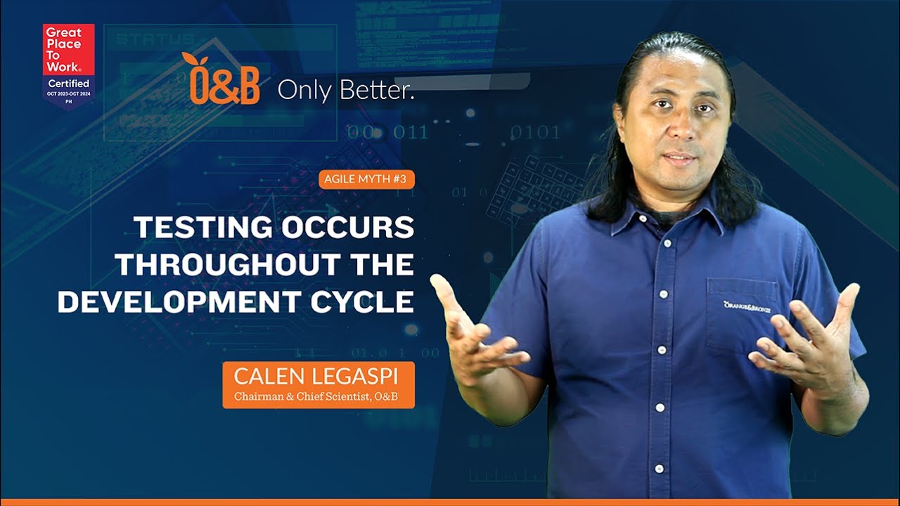 Testing Occurs Throughout the Development Cycle