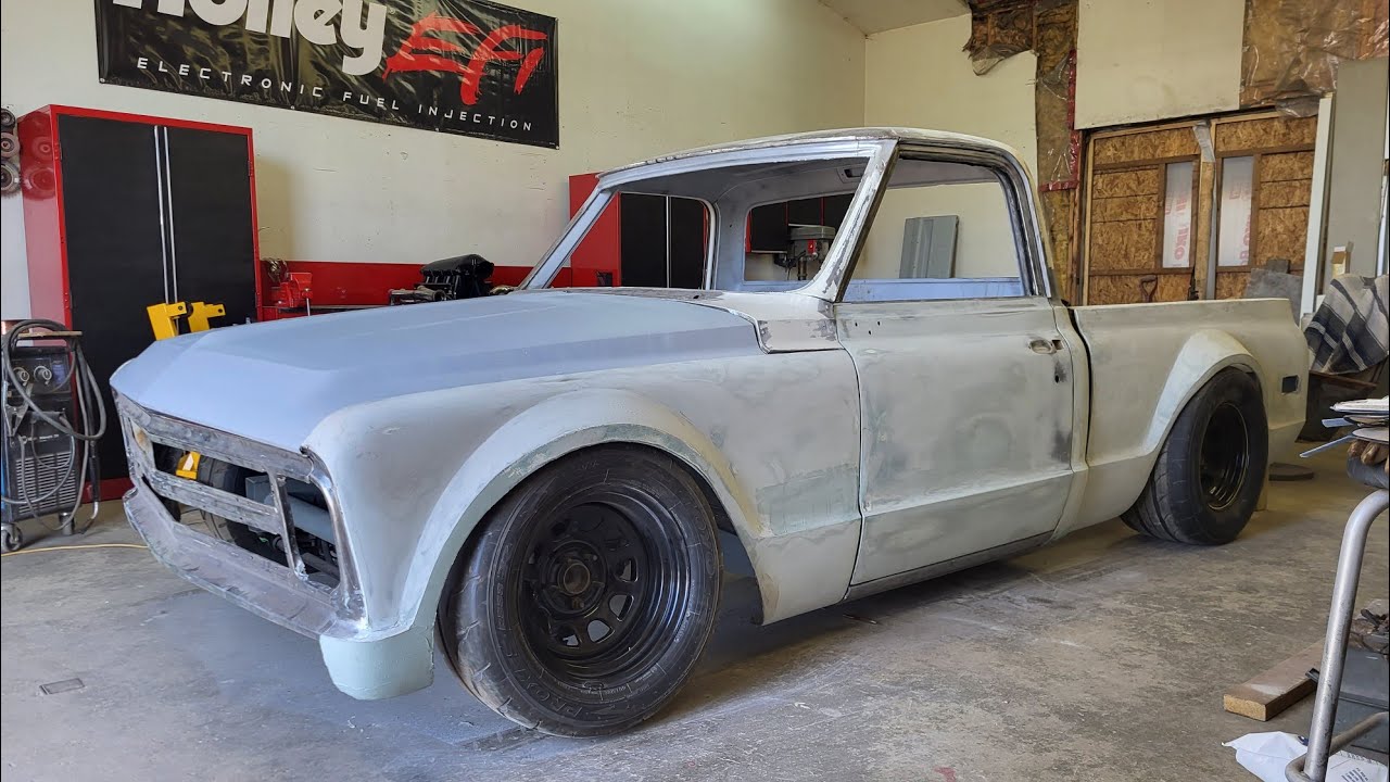 Сборка Turbo 1968 C10 — нанесение высокослоистой грунтовки!