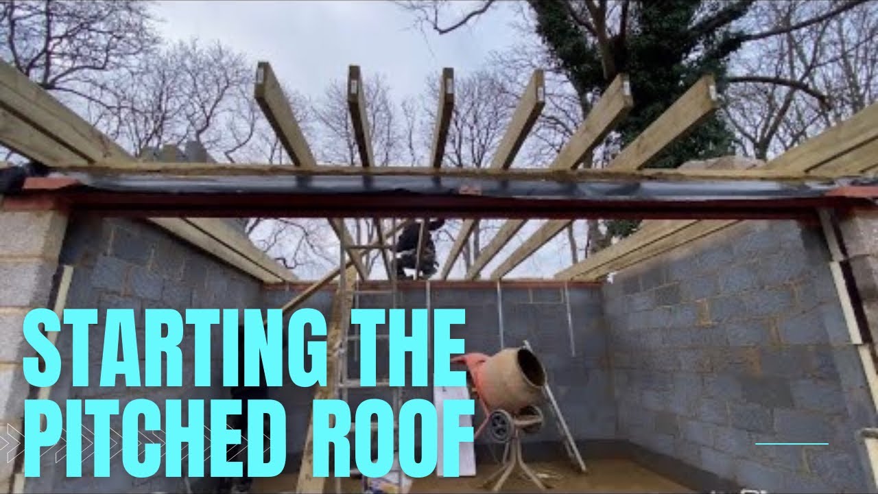 We started building the roof - Wall plates and ceiling joists