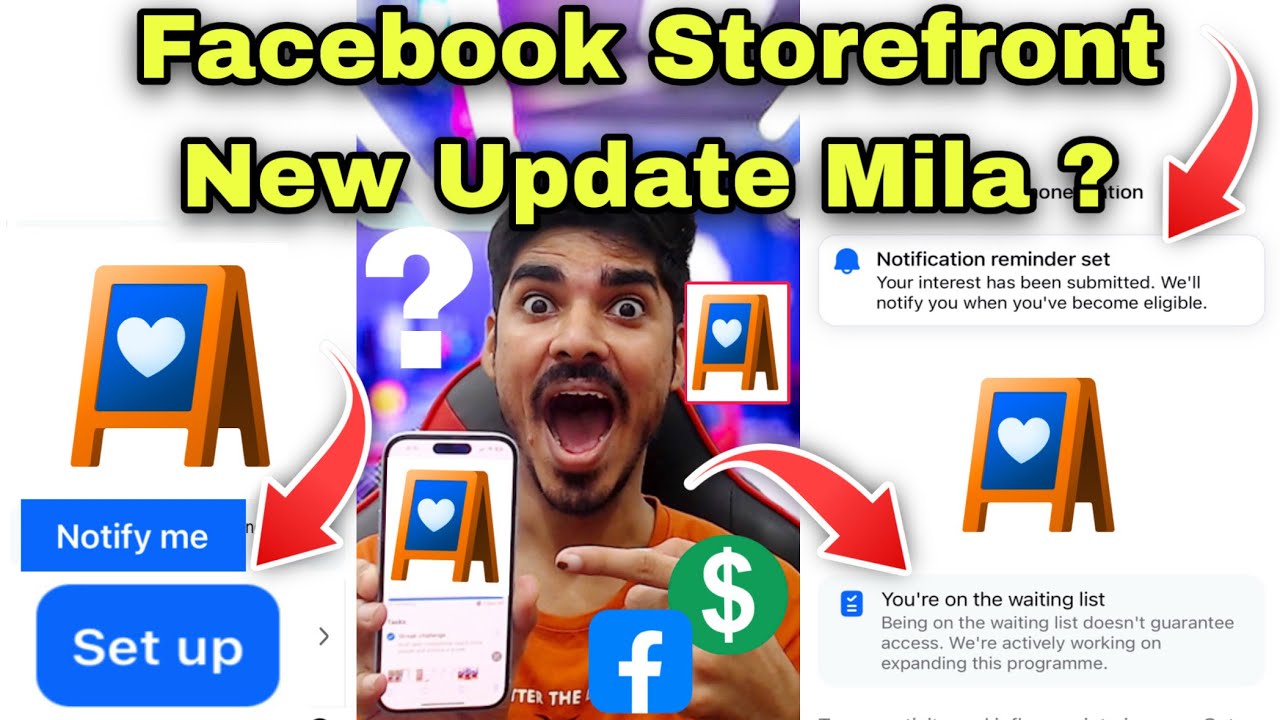 Facebook Storefront New Update 🤑 Notification Reminder Set Storefront 😍 You’re on the waiting list
