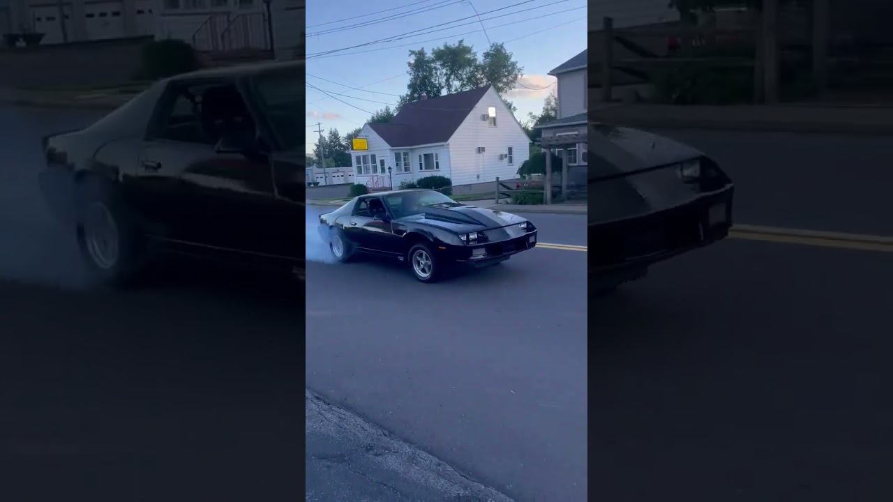 Ls swapped 3rd gen Camaro leaving gas station #burnout