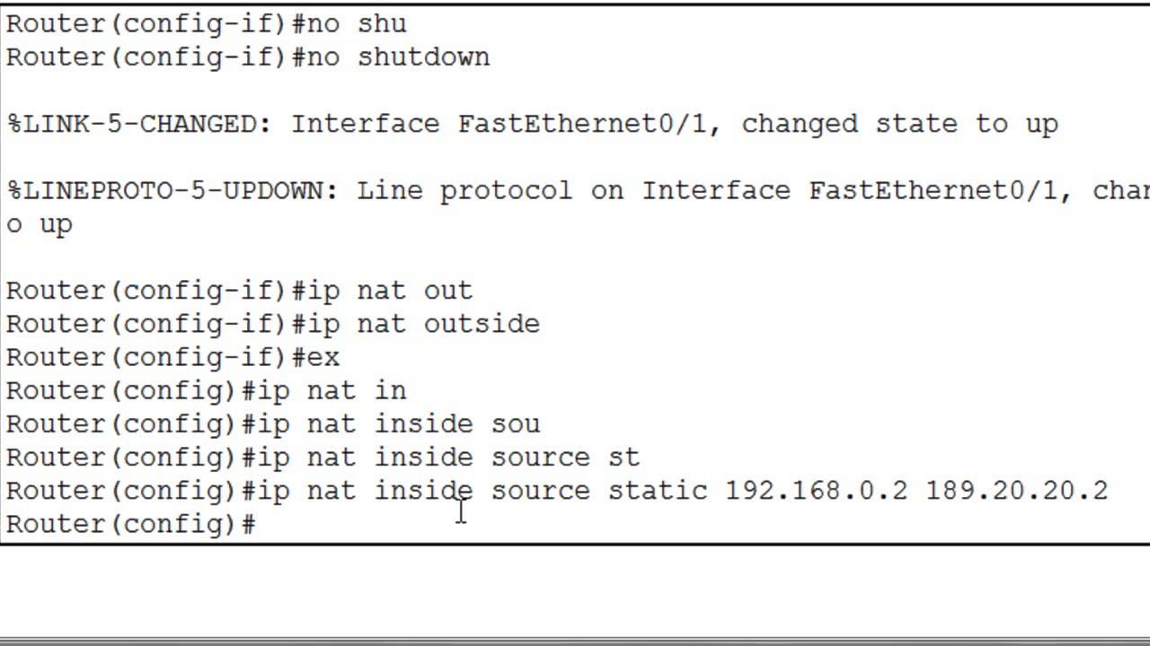 Configurando  o NAT STÁTICO no Packet Tracer
