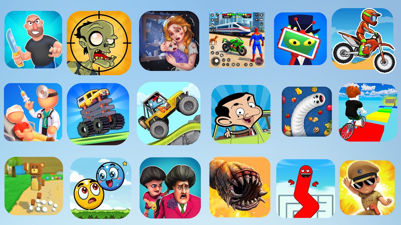 Roblox,Save the fish,Red Ball 4,Save The Doge,Spranky Survival,Stumble Guys,Death puzzle,Boom stick