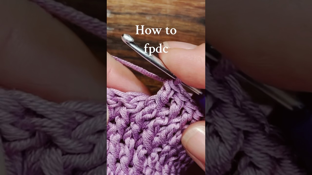 How to do the stitch Front Post Double Crochet 🧶 fpdc #crochet #crochettutorial #h&aelig;kling