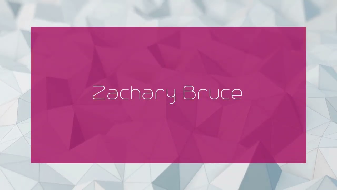 Zachary Bruce - appearance