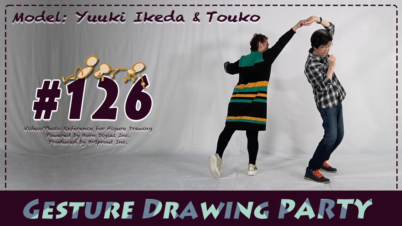 GESture DRAWing Party : #126 Yuuki/Touko／池田 優輝＆東子　－Video/Photo Reference for Figure Drawing－