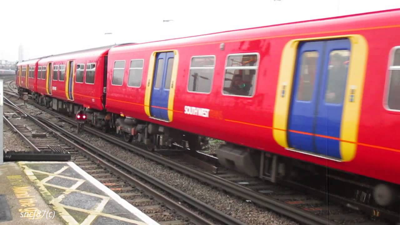 South West Trains Class 456 & 455 arriving at Clapham Junction