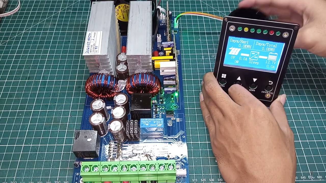 260212GE1RAGNX test uji kit MPPT ratting 60A SCC tanpa casing rakitan lokal indo MPPT