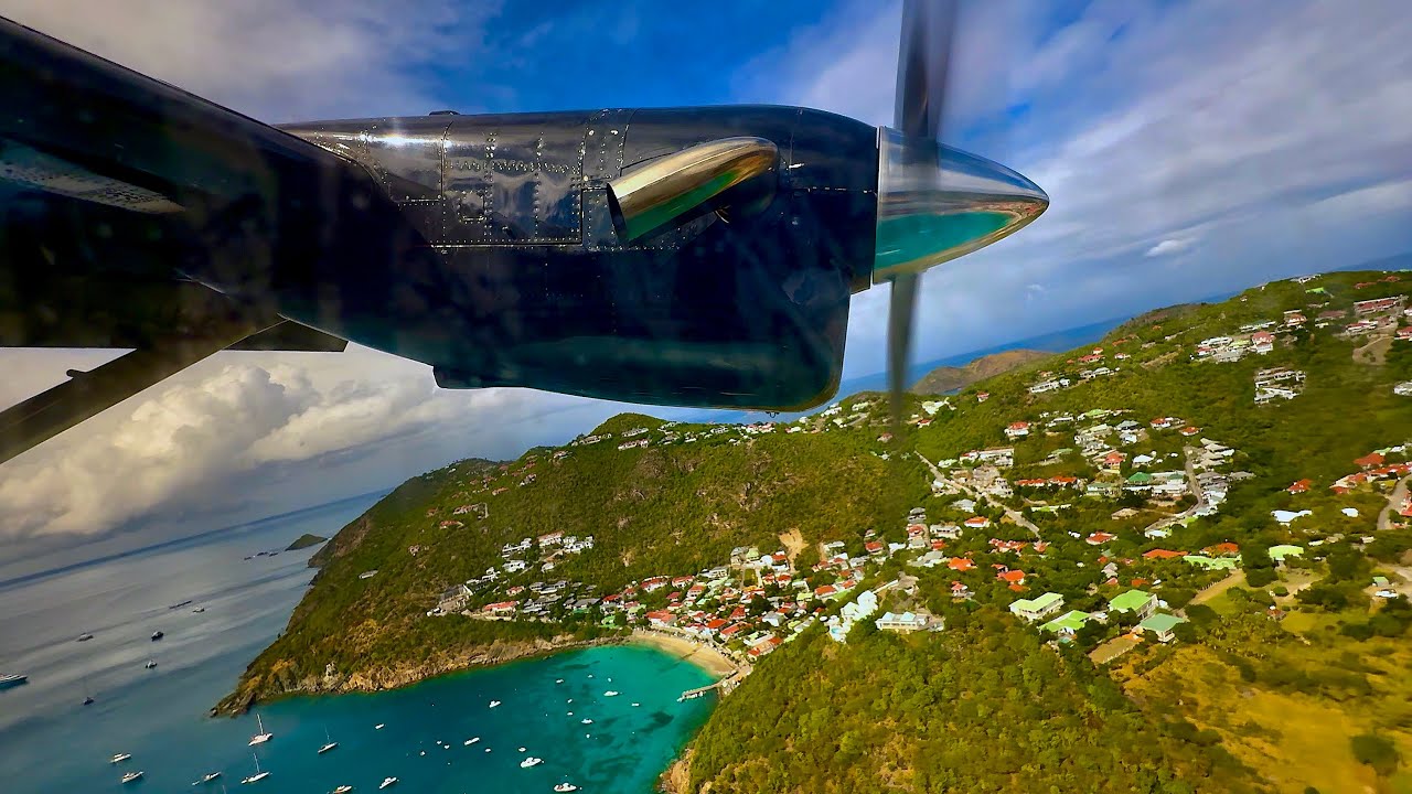 [4K] – Insane St. Barthélemy Landing – Winair – DHC-6-300 Twin Otter – SBH – PJ-WIX – SCS 1429