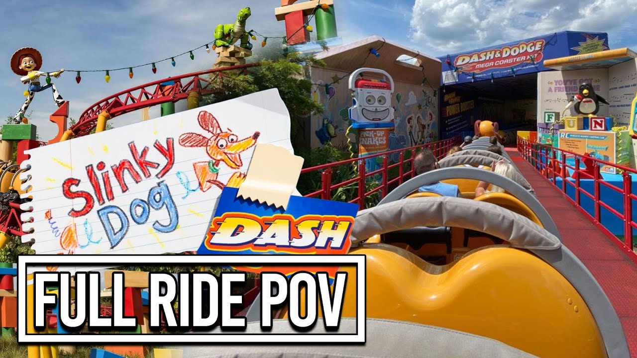 Slinky Dog Dash POV Roller Coaster Ride - Toy Story Land at Disney’s Hollywood Studios