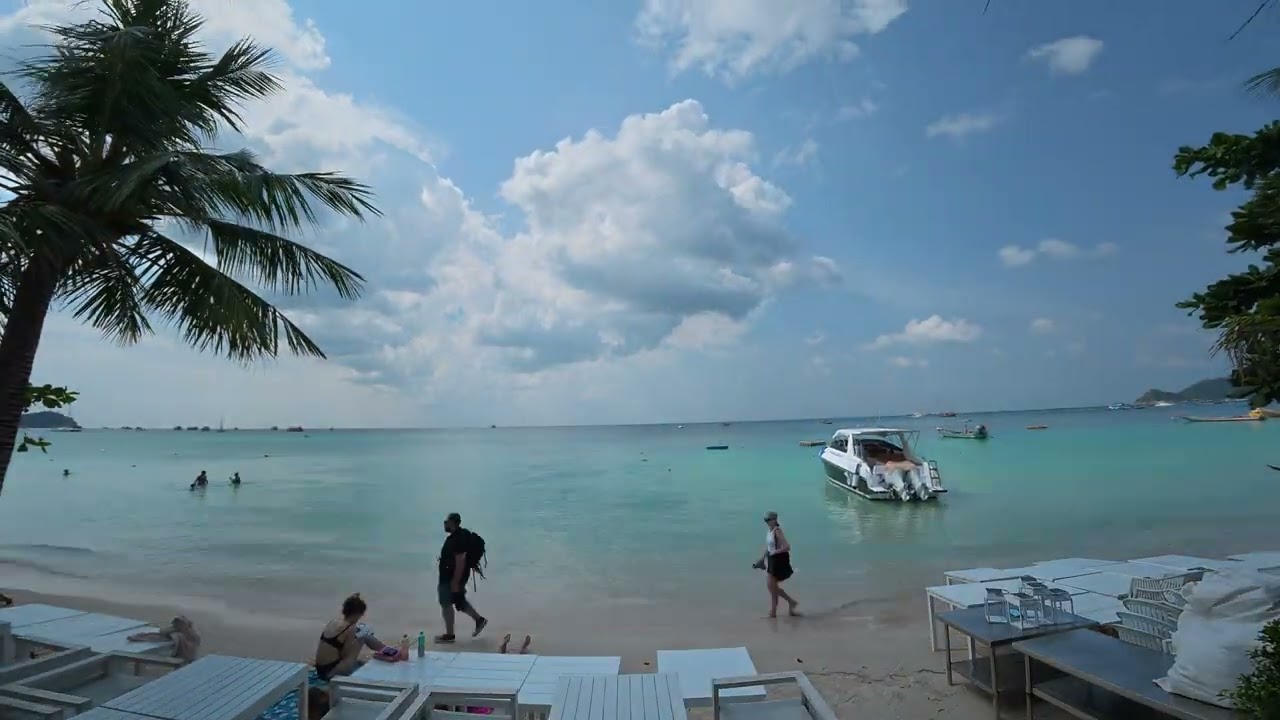 Koh Tao Timelapse 🌴 Sairee Beach from Lunch | Thailand Island Life