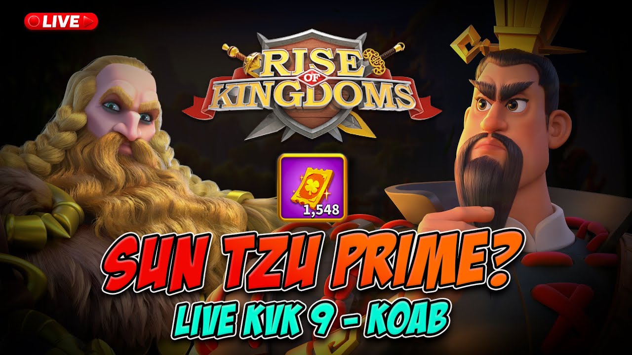 LIVESTREAM: 1,500+ Sun Tzu Prime Spins & Account Progress - Rise of Kingdoms