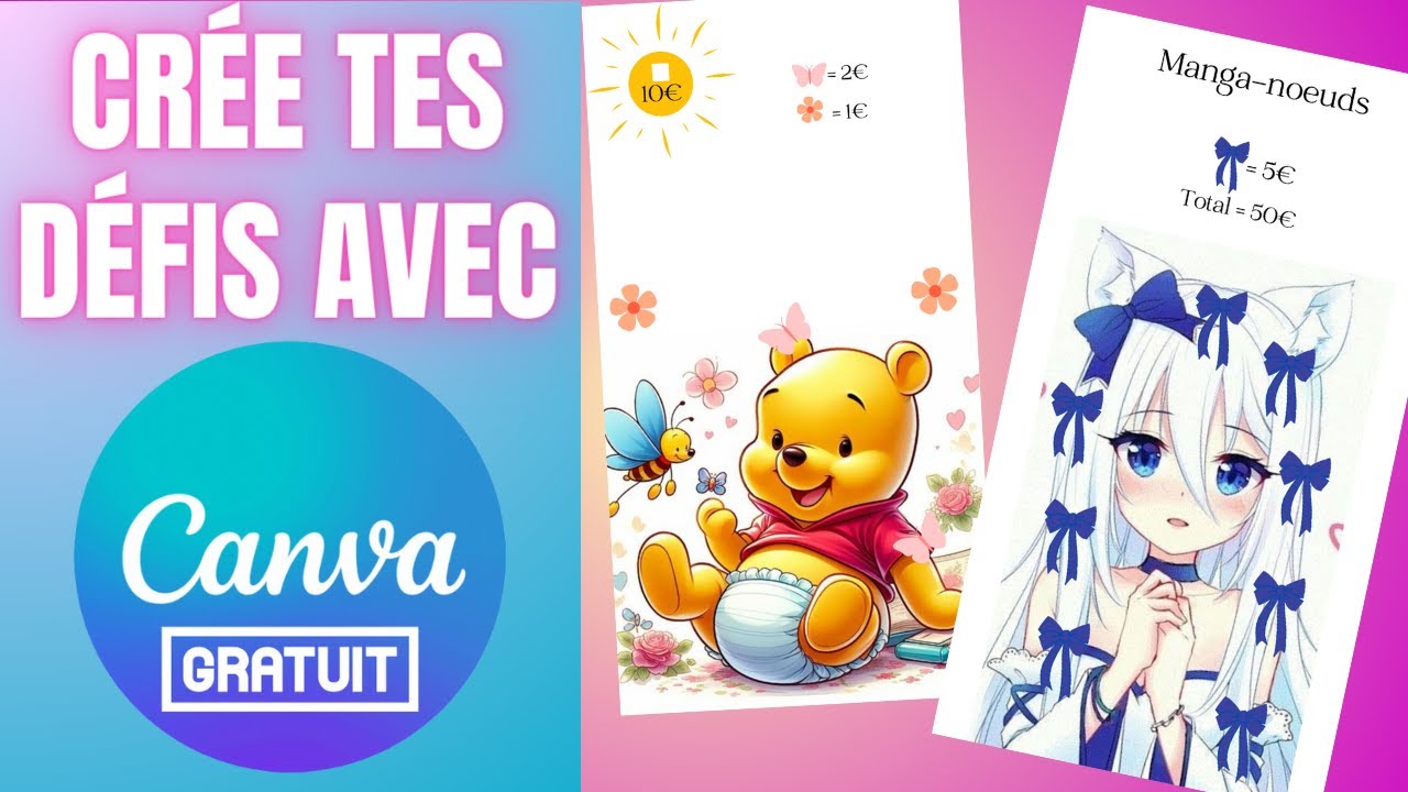 Tuto CANVA pour créer tes DÉFIS 💰MÉTHODE DES ENVELOPPES BUDGET