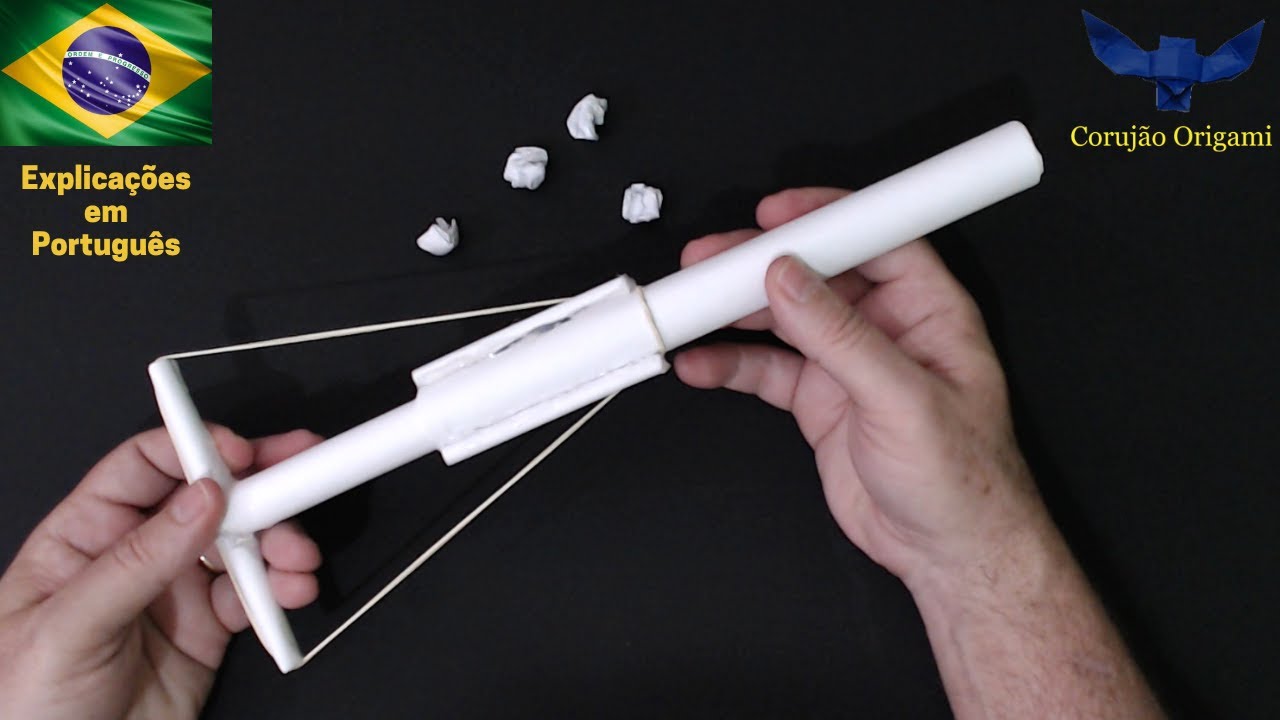 Como fazer Origami LANÇADOR BOLAS fácil de fazer  - tutoriais - DIY