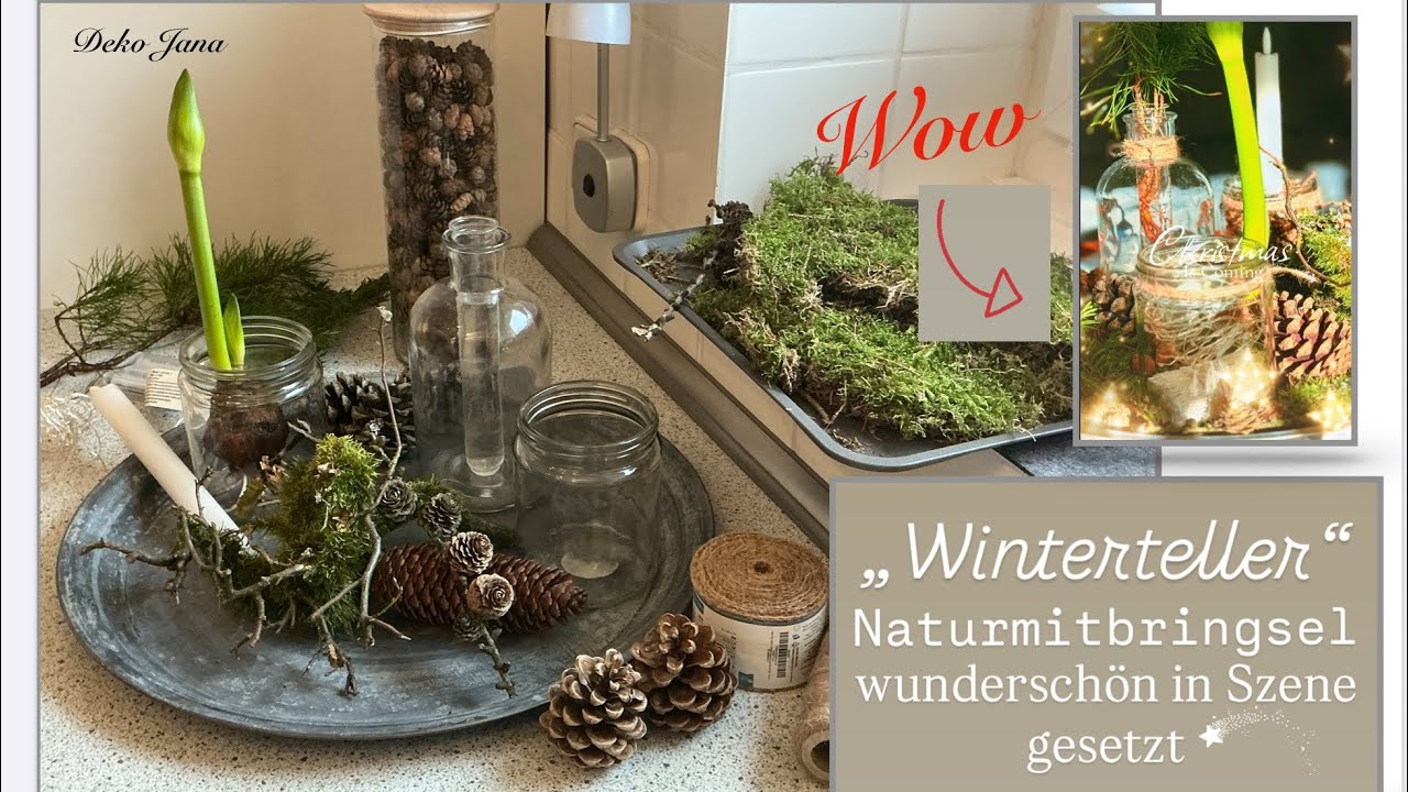 DIY: WINTERTELLER -  edle Deko Idee - mach’s dir fein- Deko Jana