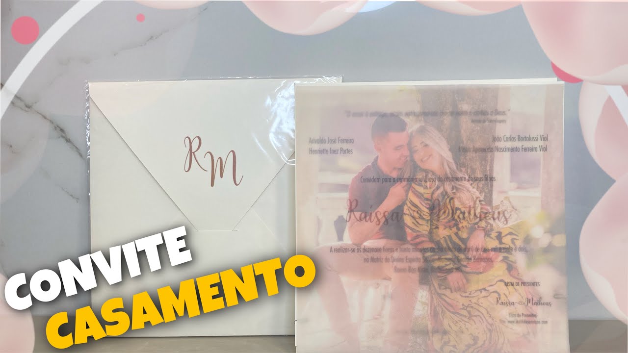 NOSSO CONVITE DE CASAMENTO 💍 | Papel vegetal + Fotografia