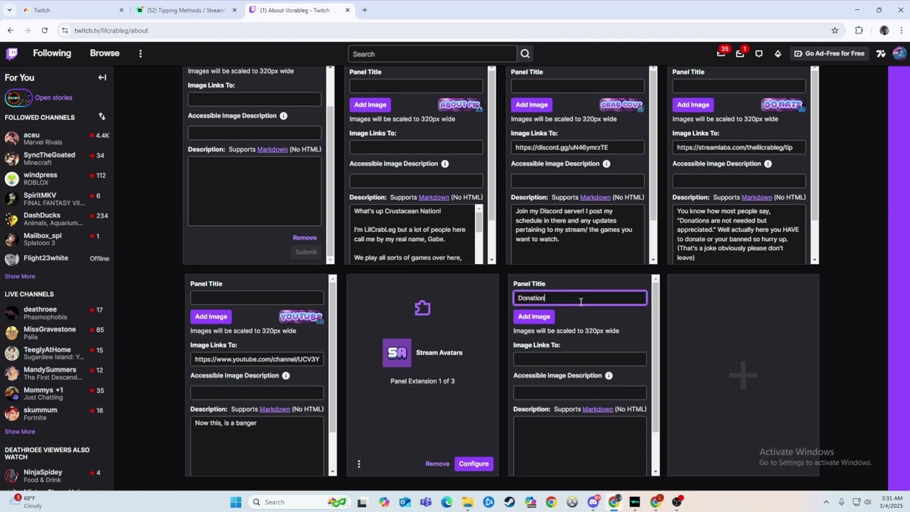 How to Add Donation Button on Twitch