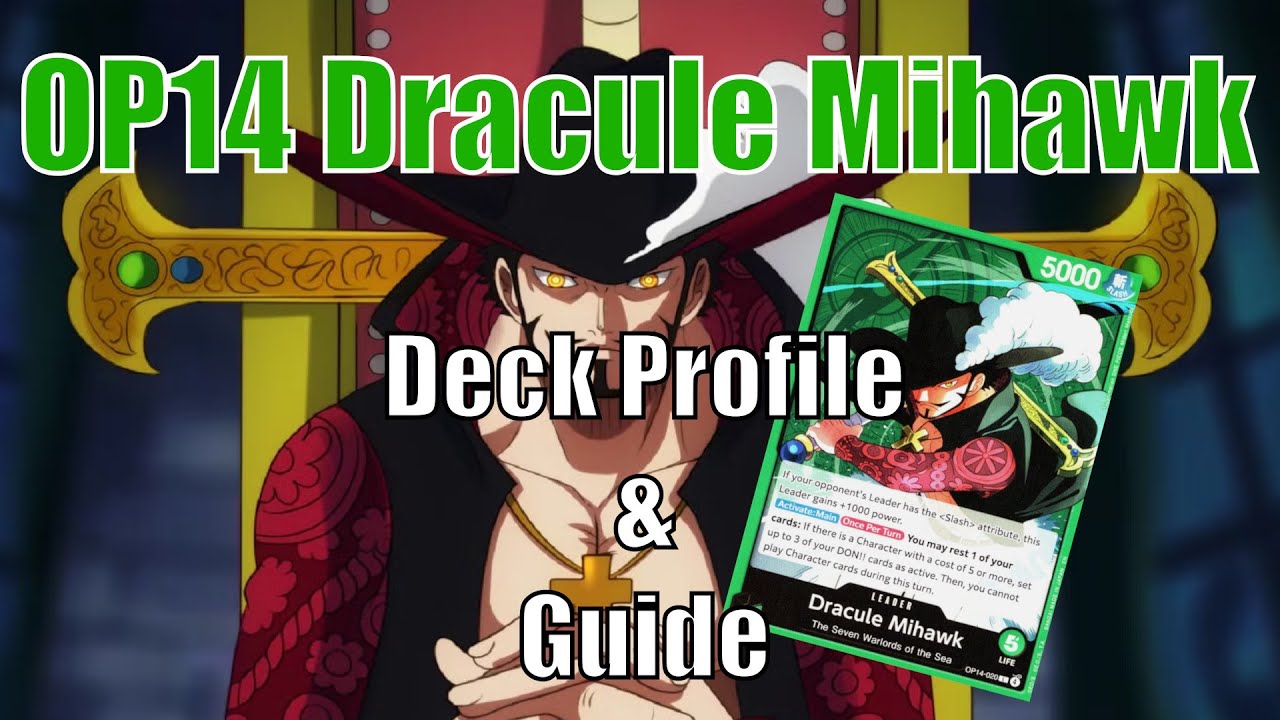 The New OP14 EB04 Mihawk Deck Profile & Guide | One Piece Card Game