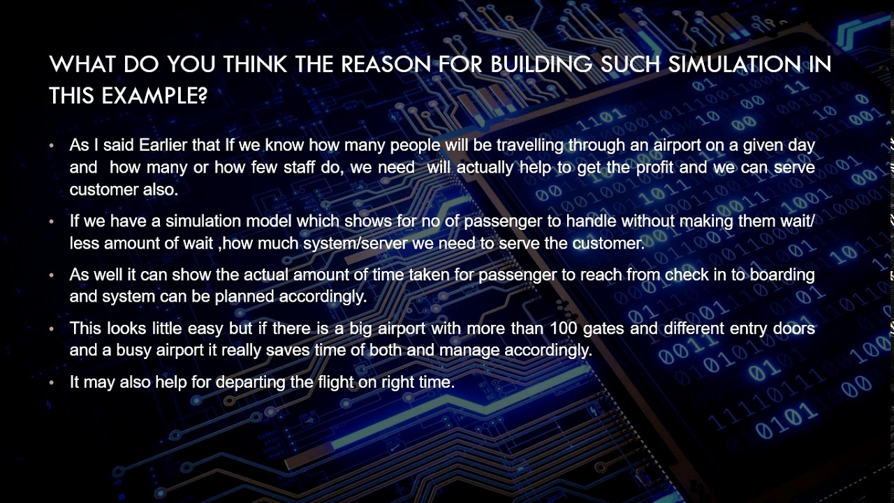 Airport Simulation with Associated events & related expense.