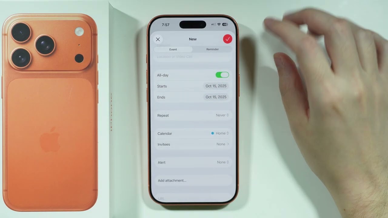 iPhone 17 Pro/Pro Max: как создать событие в календаре и напоминание