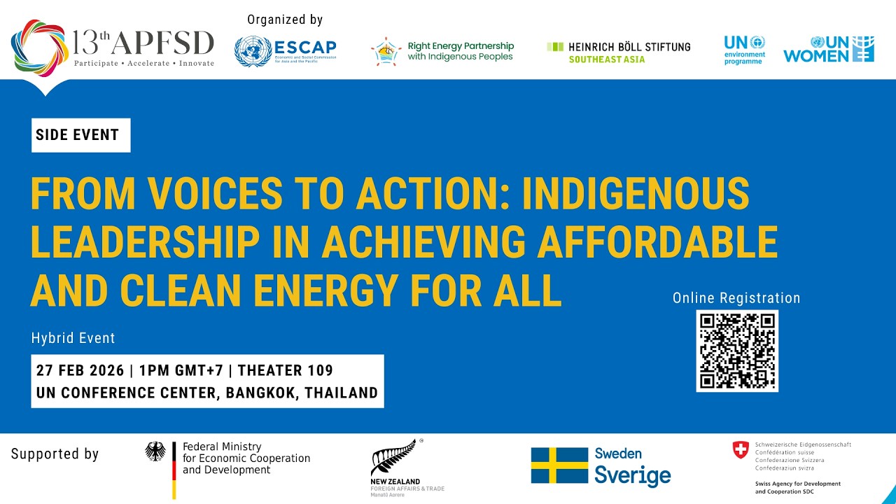 APSFD Side Event: From Voices to Action, Indigenous Leadership in Achieving SDG7