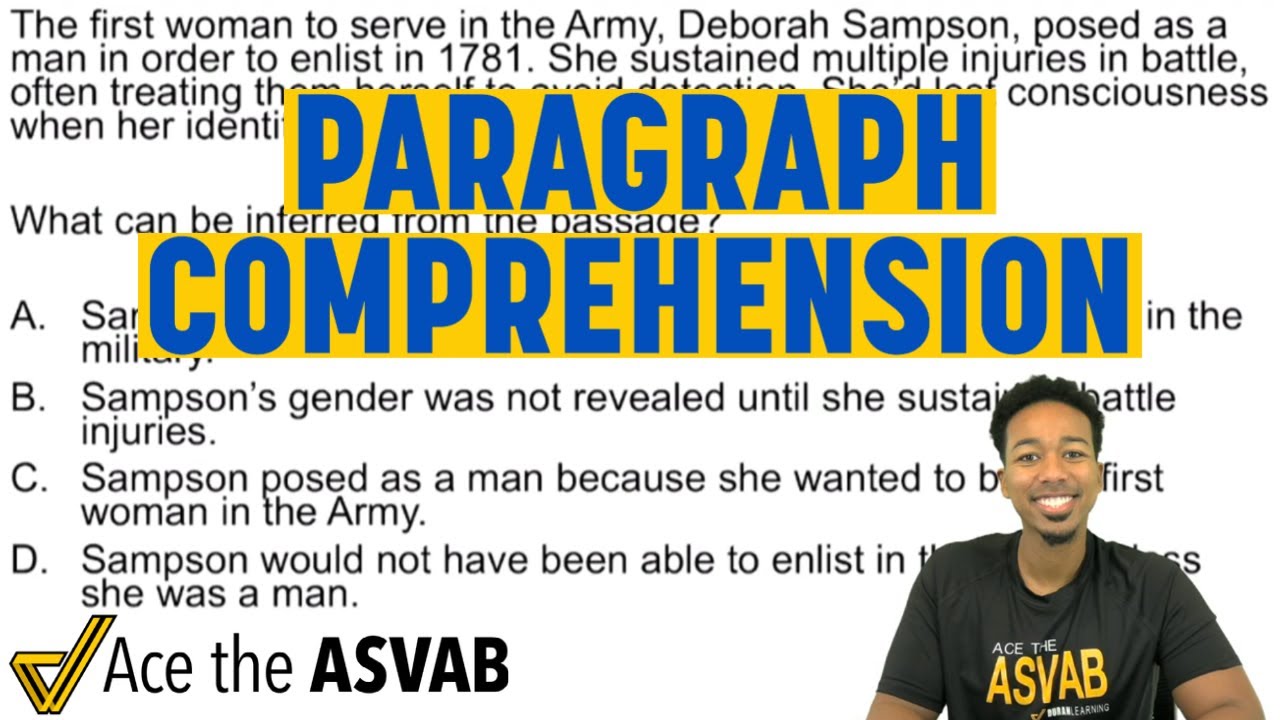 ASVAB Paragraph Comprehension - Practice Test Question: Most Common Type (Join Tonight's Class!)