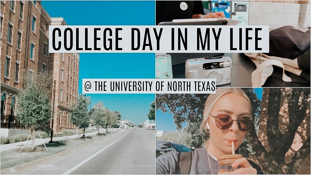 college day in my life: the university of north texas + what's in my backpack