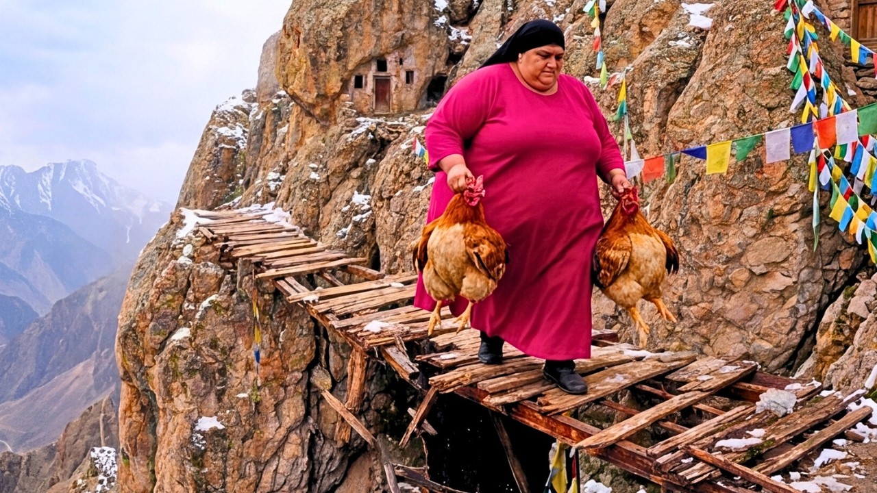 Afghanistan Mountain Winter Life | Giant Chicken Stew & Fresh Tandoor Bread