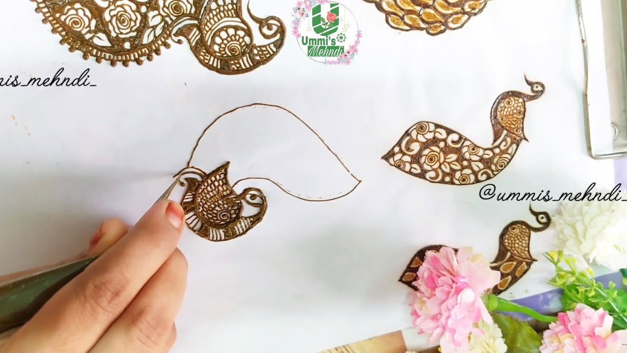 Peacock mehndi design