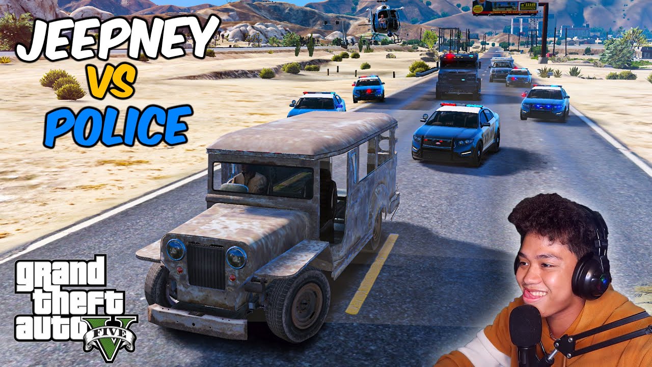 JEEPNEY vs 25 POLICE CARS sa GTA 5!! | Billionaire City RP