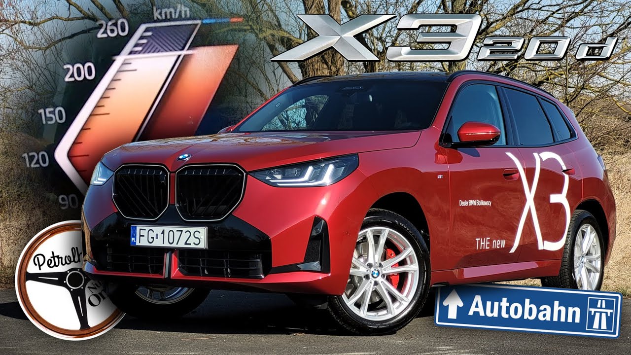 2025 BMW X3 xDrive20d (197 KM) | V-MAX, 0-100, 100-200 km/h, Prezentacja, AUTOBAHN. | 4K