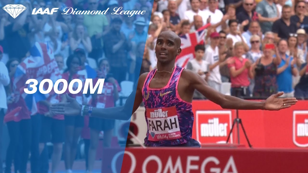 Mo Farah wins easily with the time of 7.35.15 in the Men's 3000m - IAAF Diamond League London 2017