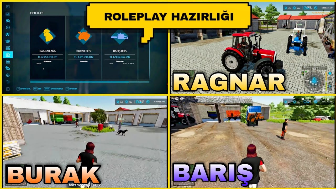 ROLEPLAY İÇİN ÇİFTLİKLERİMİZİ BERABER HAZIRLADIK  / RP BAŞLANGIÇ / FARMING SIMULATUR 22 #55_ragnar