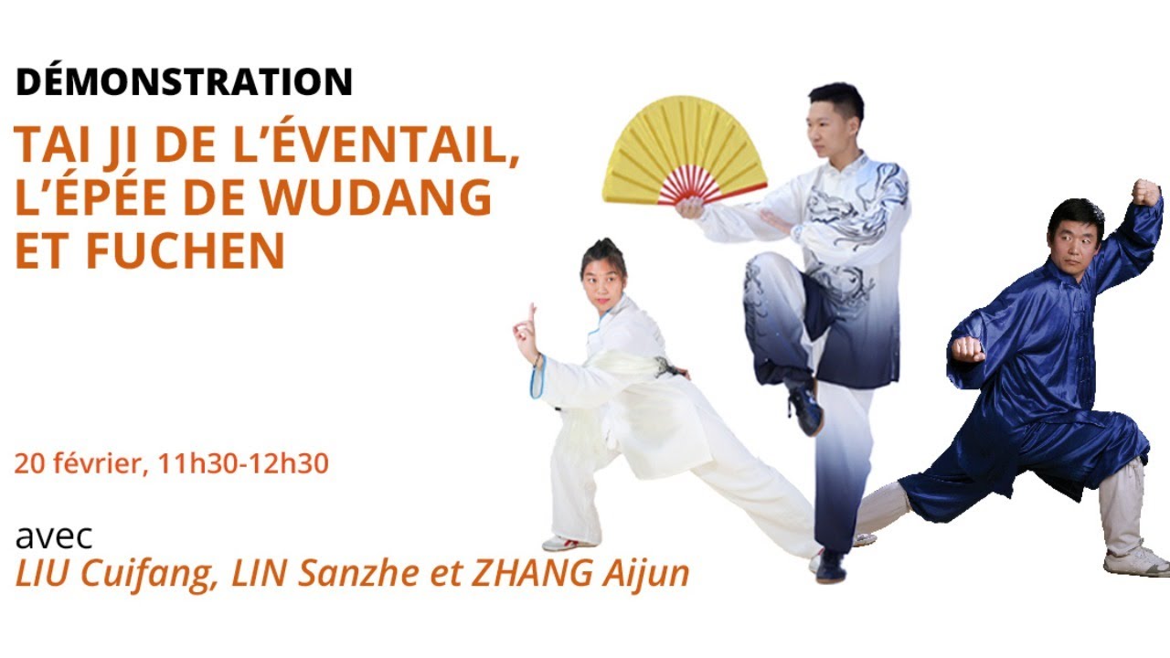 Démonstration : Tai ji de l'éventail, 2pée du Wudang et Fuchen