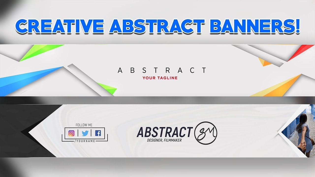 Creative Abstract YouTube Banner Pack | Aman Kawatra