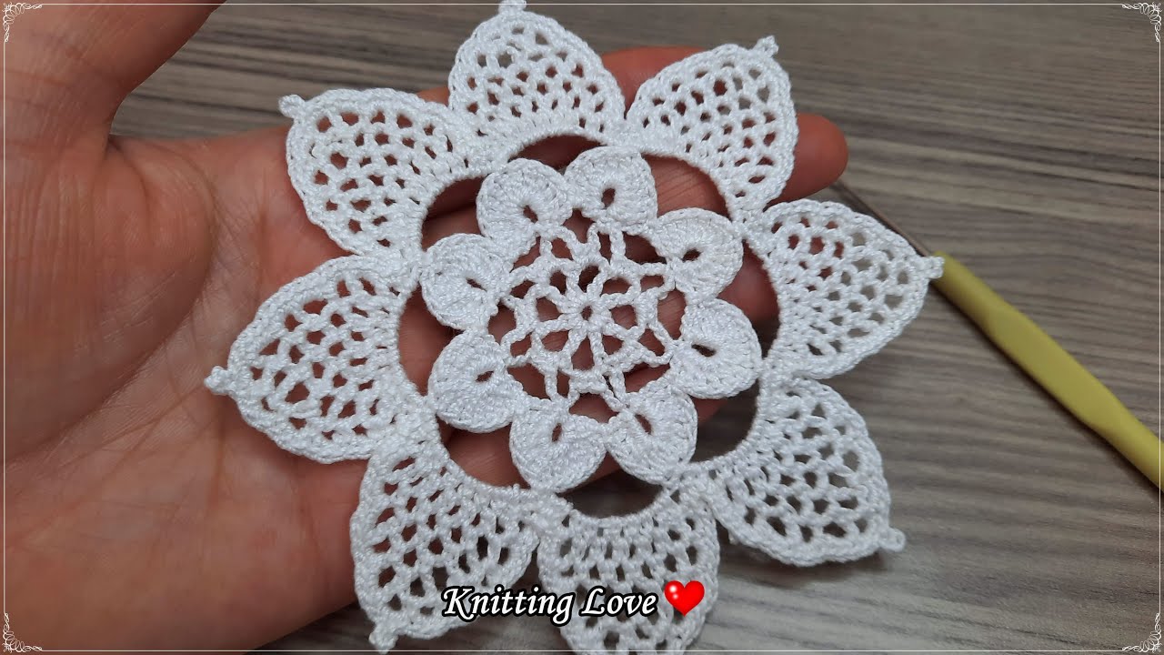 SUPER Very Beautiful Flower Crochet Pattern * Knitting Online Tutorial for beginners Tığ işi örgü