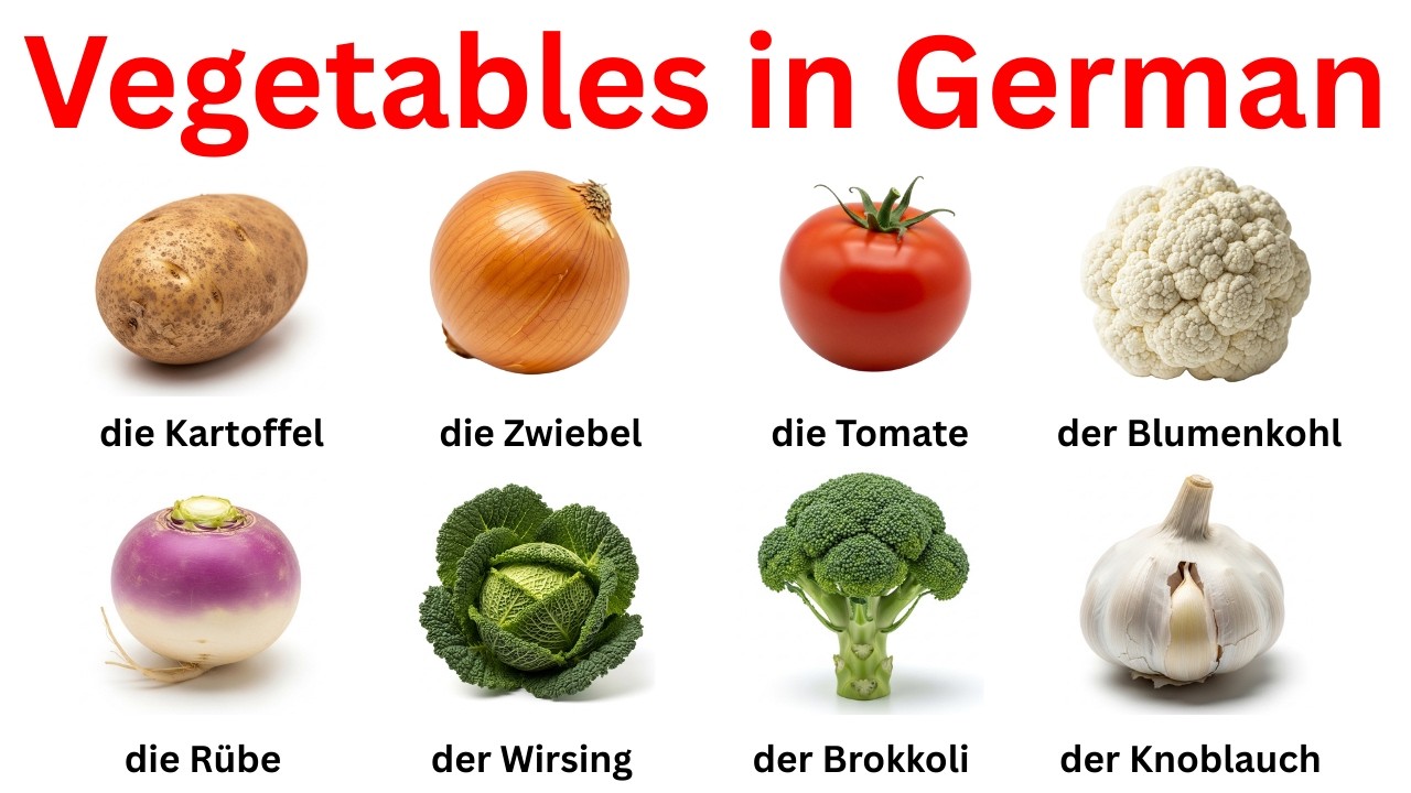 Vegetables in German | Learn 60+ Types with Pictures | Gemüse auf Deutsch | German Vocabulary