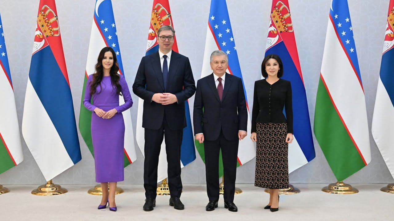 Serbiya Respublikasi Prezidenti Aleksandr Vuchichni rasmiy kutib olish marosimi | Axborot 24