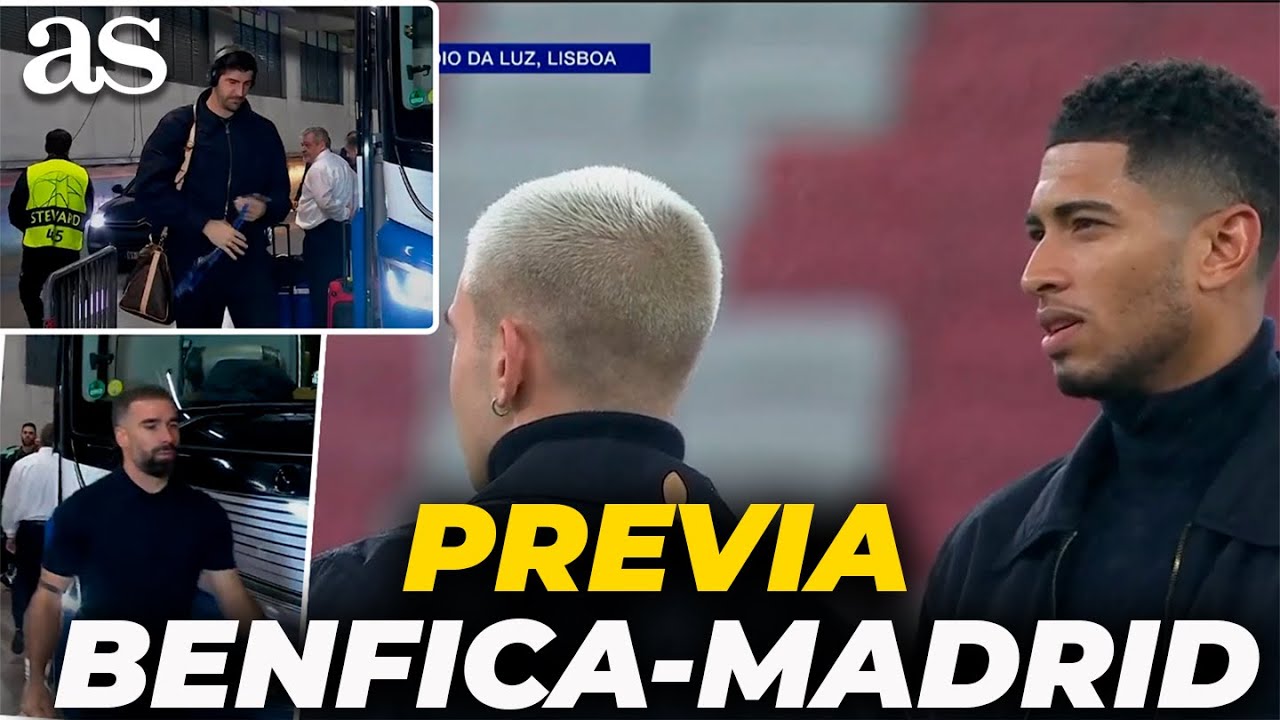 LLEGADA REAL MADRID y BENFICA al ESTADIO DA LUZ | LO QUE NO SE VIO PREVIA CHAMPIONS