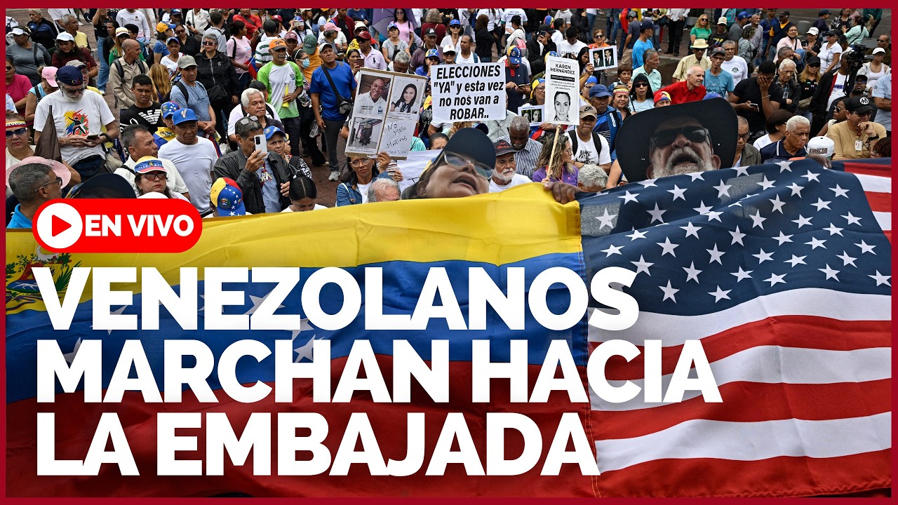 🔴 MARCHA EN VENEZUELA: empleados p&uacute;blicos exigen salarios dignos a EE. UU. | EN VIVO DESDE CARACAS