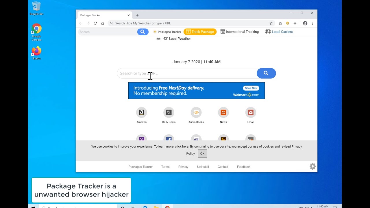 Remove Package Tracker (browser hijacker)