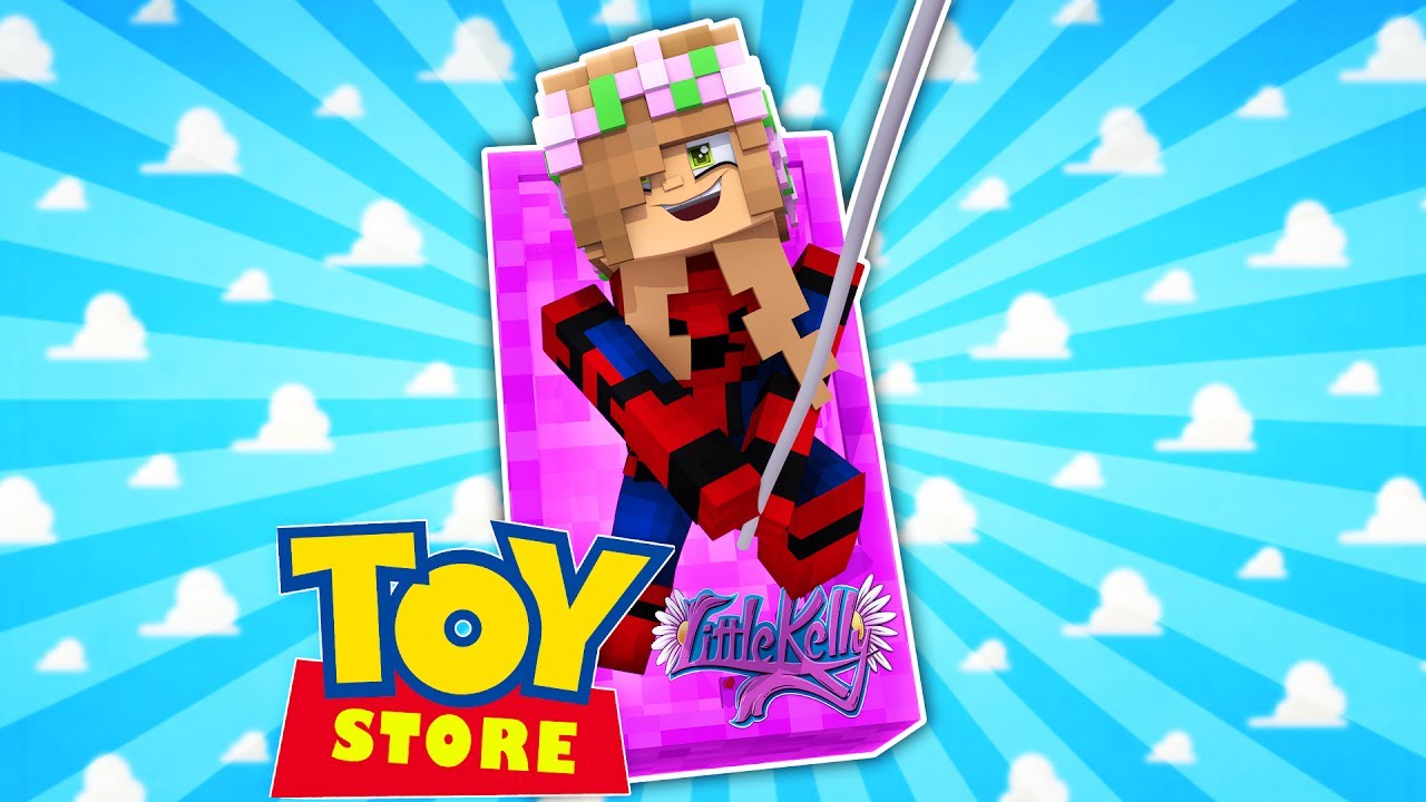 SPIDERMAN LITTLE KELLY SAVES HARLEY QUINN! Minecraft ToyStore