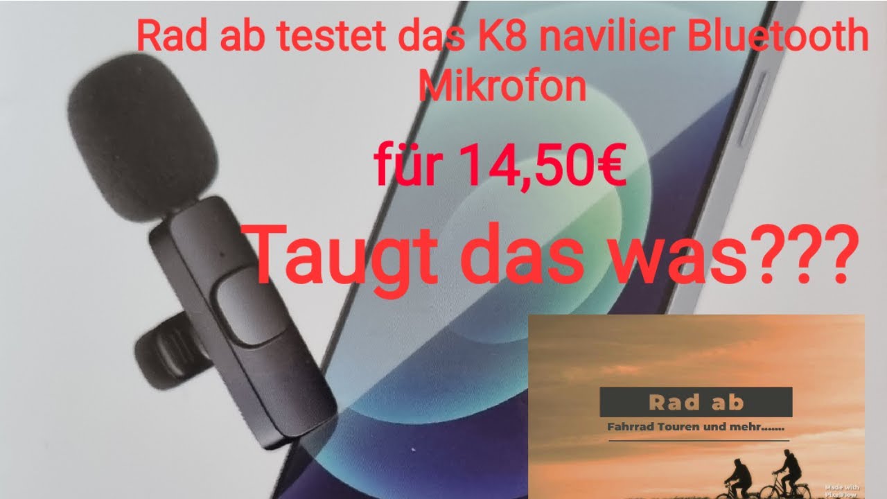 Rad ab testet K8 Bluetooth Wireless Lavalier Mikrofon für 14,50€
