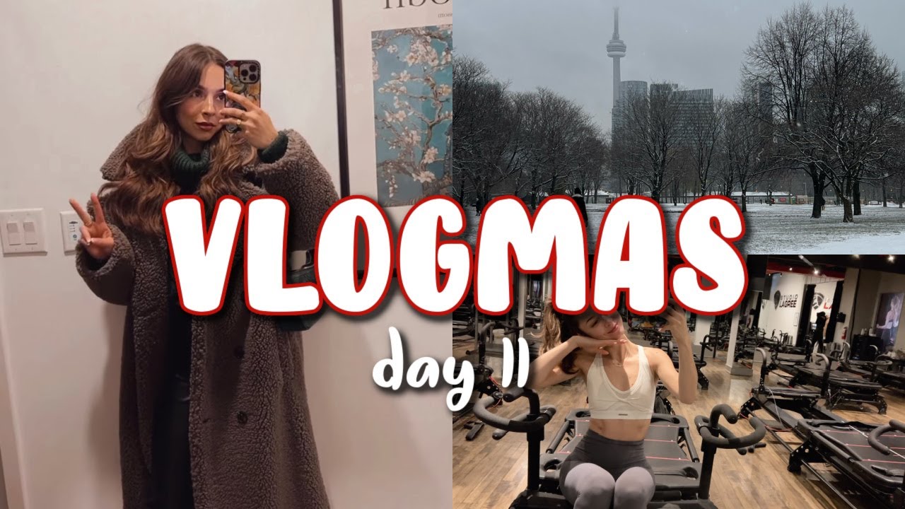 VLOGMAS DAY 11: pilates, meeting NHL player, & girls night!