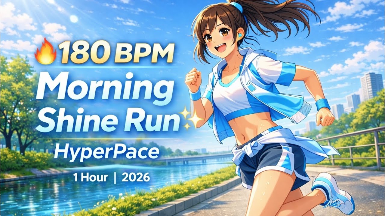 🔥 180BPM Morning Shine Run✨ HyperPace EDM Nightcore | 1 Hour | 2026