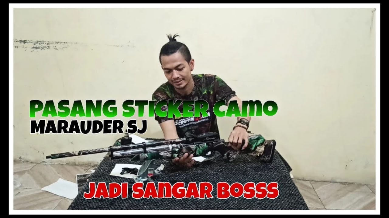 Cara pasang stiker camo pada senapan