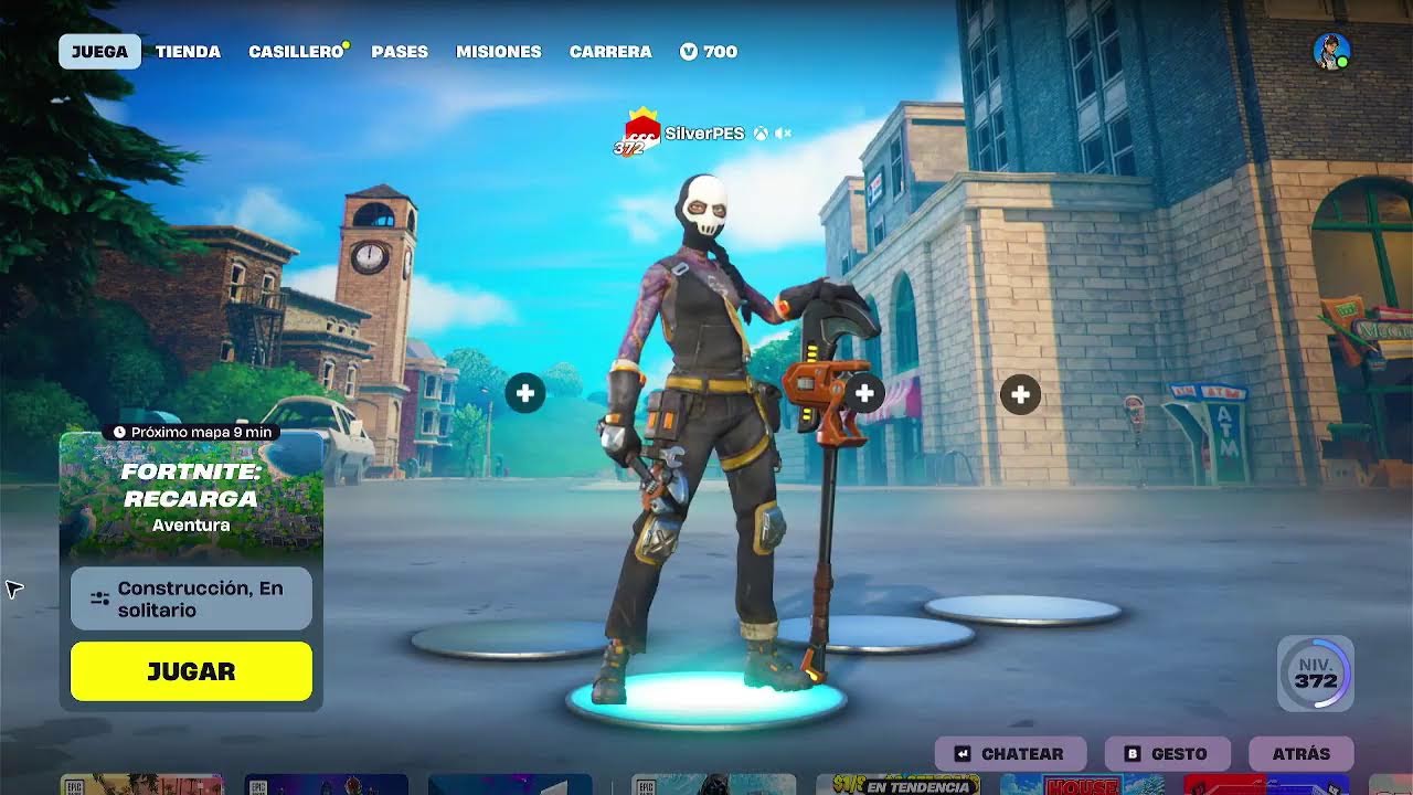 FORTNITE, SilverPES jugando en Xbox One a 80 de ping. Servidor de Brasil.