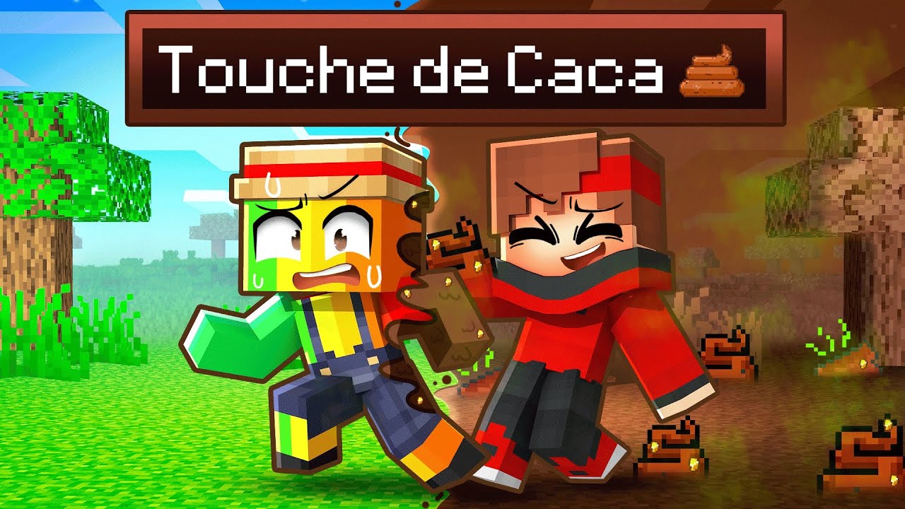 Minecraft mais tout ce que je touche devient du CACA !