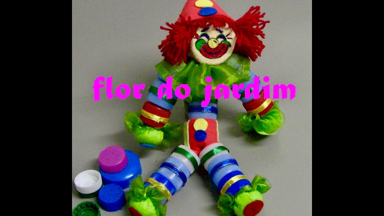 (RECICLAGEM)Como fazer um palhaço de tampas de garrafa pet - Clown