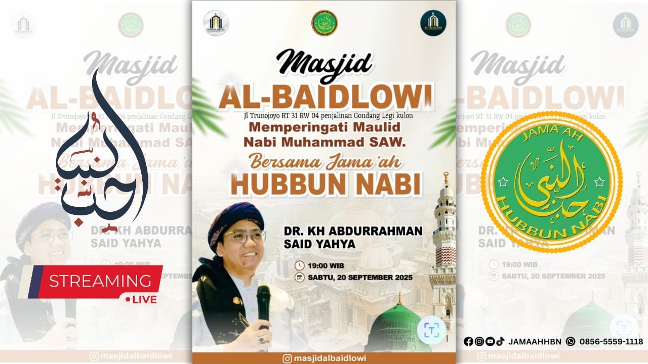 [Live Streaming] JAMAAH HUBBUN NABI || MASJID AL BAIDLOWI  - PENJALINAN - GONDANGLEGI - MALANG